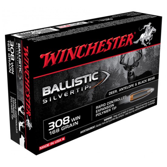 WINCHESTER AMMO SUPREME .308 20-PACK 168GR. BALLISTIC SILVER-TIP