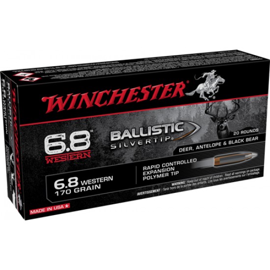 WINCHESTER AMMO SUPREME 6.8 WESTERN 170GR. SILVERTIP 20-PACK