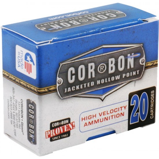 CORBON AMMO 9MM LUGER +P 115GR. JHP 20-PACK