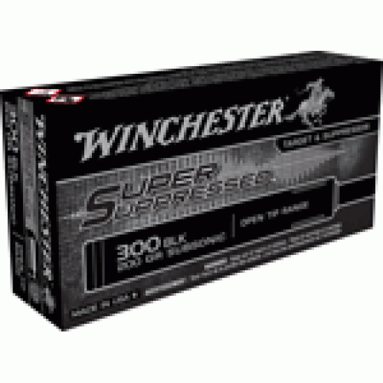 WINCHESTER AMMO SUPER SUPPRESSED .300AAC BLACKOUT 200GR. FMJ 20-PK