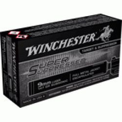 WINCHESTER AMMO SUPER SUPRESSED 9MM LUGER 147GR. FMJ-RN 50-PACK