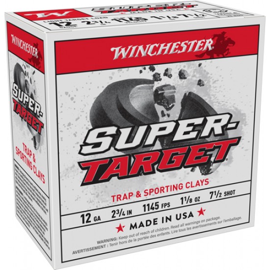 WINCHESTER TARGET 12GA 1145FPS 1-1/8OZ #7.5 250RD CASE LOT