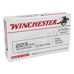 WINCHESTER USA 223 REMINGTON 55GR FMJ 20RD WINCHESTER USA 223 REMINGTON 55GR FMJ 20RD