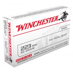 WINCHESTER AMMO USA .223 REMINGTON 62GR. FMJ 20-PACK WINCHESTER AMMO USA .223 REMINGTON 62GR. FMJ 20-PACK
