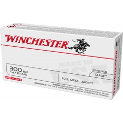 WINCHESTER AMMO USA .300 AAC BLACKOUT 147GR. FMJ 20-PK WINCHESTER AMMO USA .300 AAC BLACKOUT 147GR. FMJ 20-PK
