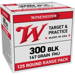 WINCHESTER USA 300 AAC 147GR FMJ 125RD 6BX/CS WINCHESTER USA 300 AAC 147GR FMJ 125RD 6BX/CS