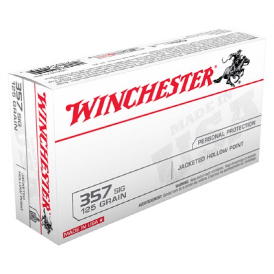 WINCHESTER AMMO USA .357 SIG 125GR. JHP 50-PACK