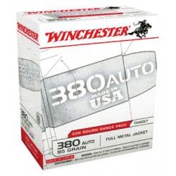 WINCHESTER AMMO USA .380ACP 95GR. FMJ-RN 200-PACK