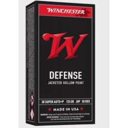 WINCHESTER USA 38 SUPER AUTO 125GR JHP 50RD 10BX/CS