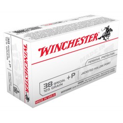 WINCHESTER AMMO USA .38 SPECIAL +P 125GR. JHP 50-PACK