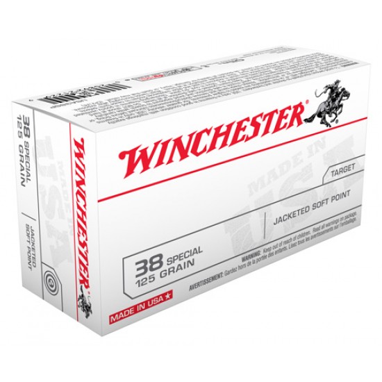 WINCHESTER AMMO USA .38 SPECIAL 125GR. JSP 50-PACK