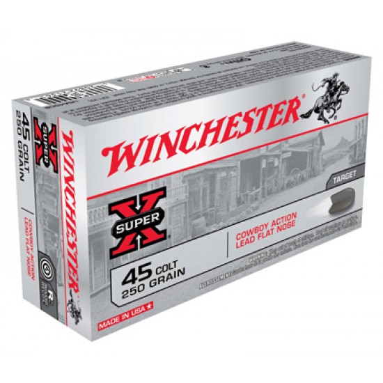 WINCHESTER AMMO COWBOY .45 LONG COLT 250GR. LEAD-FP 50-PACK