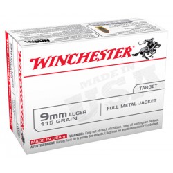 WIN AMMO USA 9MM LUGER 115GR. FMJ 100-VALUE PACK