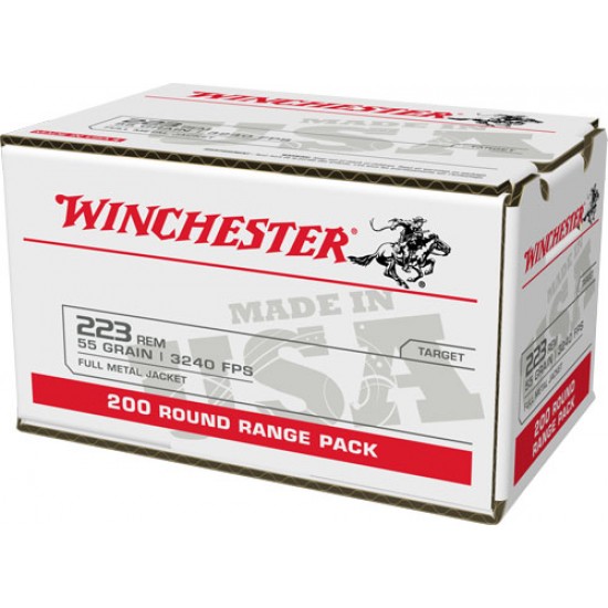 WINCHESTER AMMO USA .223 CASE LOT 55GR. FMJ 800RD CASE