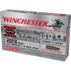 WINCHESTER AMMO SUPER-X .223 REM. 55GR. BTHP 20-PACK