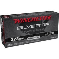 WINCHESTER AMMO SILVERTIP .223 REM. 64GR. DEFENSE TIP 20-PACK