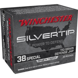 WIN 38 SPECIAL  110GR. SILVERTIP JHP 20-PACK
