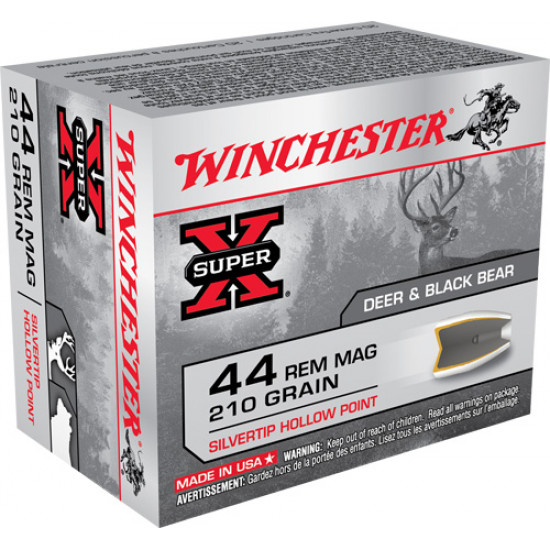 WINCHESTER SUPER-X 44 REM MAG 20RD 210GR SILVERTP HP