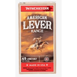 WINCHESTER AMERICAN LEVER 45 LC 250GR LEAD 50BX/CS WINCHESTER AMERICAN LEVER 45 LC 250GR LEAD 50BX/CS
