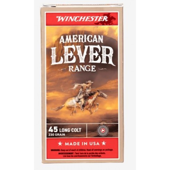 WINCHESTER AMERICAN LEVER 45 LC 250GR LEAD 50BX/CS