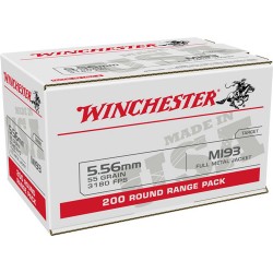 WINCHESTER AMMO USA 5.56X45 CASE LOT 55GR. FMJ 800RD CASE WINCHESTER AMMO USA 5.56X45 CASE LOT 55GR. FMJ 800RD CASE