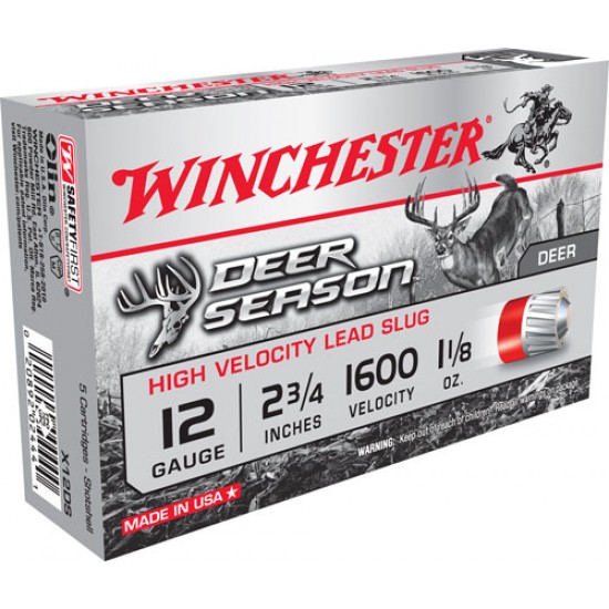 WINCHESTER AMMO DEER SEASON SLUGS 12GA. 2.75