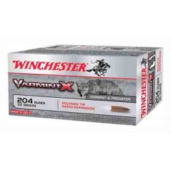 WINCHESTER AMMO VARMINT-X .204 RUGER 32GR. POLYMER TIP 20-PACK. WINCHESTER AMMO VARMINT-X .204 RUGER 32GR. POLYMER TIP 20-PACK.
