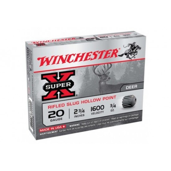 WINCHESTER AMMO SUPER-X SLUGS 20GA. 2.75