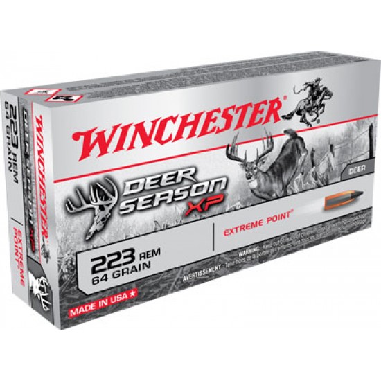 WINCHESTER AMMO DEER SEASON XP .223 64GR. EXTREME POINT 20-PACK