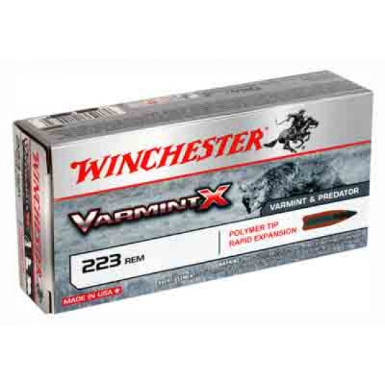 WINCHESTER AMMO VARMINT-X .223 REMINGTON 40GR. POLYMER TIPPED 20-PACK