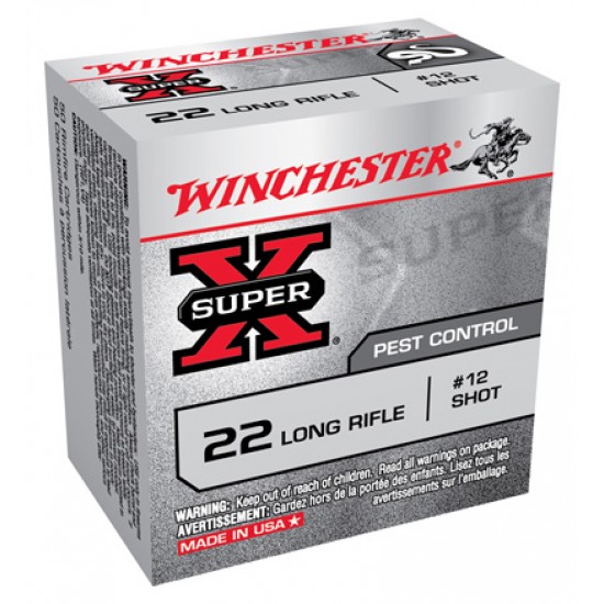 WINCHESTER AMMO SUPER-X .22LR #12 LEAD SHOTSHELLS 50-PACK