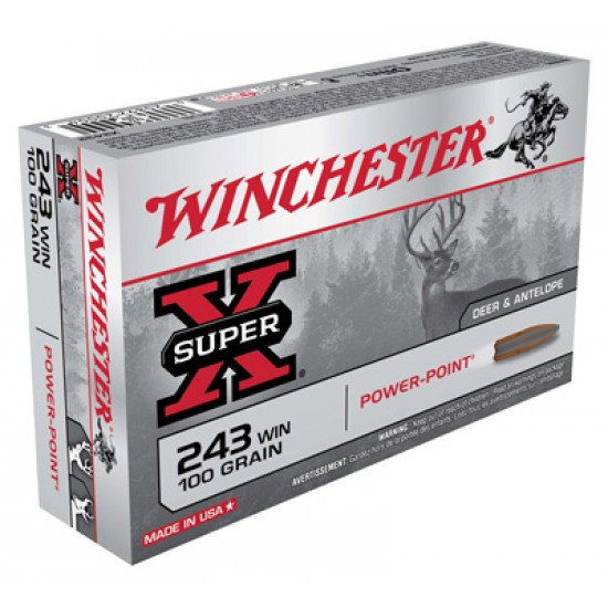 WINCHESTER AMMO SUPER-X .243 WIN. 100GR. POWER POINT 20-PACK