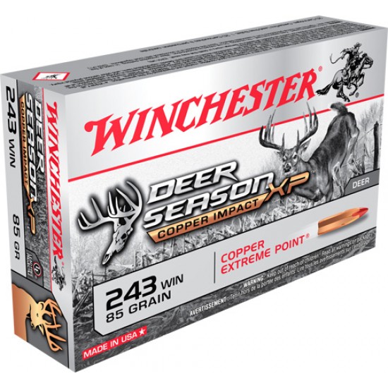 WINCHESTER AMMO COPPER IMPACT .243WIN 85GR. COPPER IMPACT 20-PACK