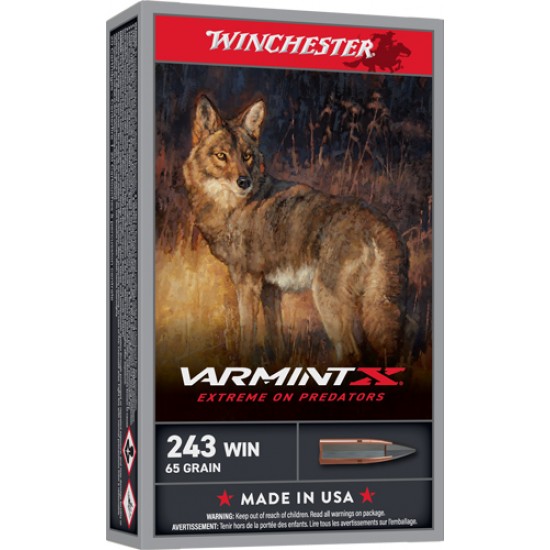 WINCHESTER VARMINT-XP 243 WIN 65GR EXTREME PT 20RD 10BX/CS