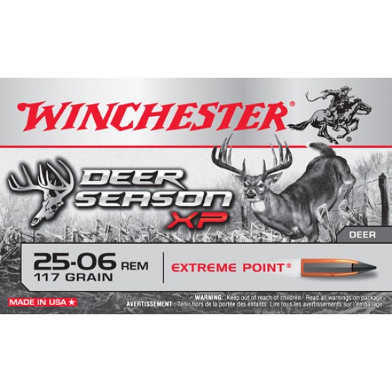 WINCHESTER AMMO DEER XP .25-06 REMINGTON 117GR EXTREMEPOINT POLY 20-PK