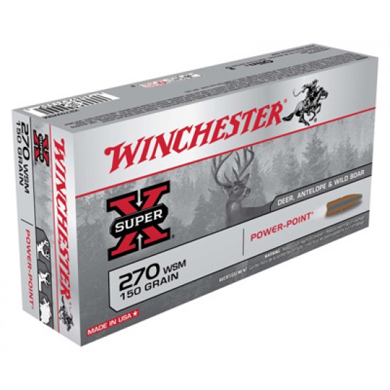 WINCHESTER AMMO SUPER-X .270WSM 150GR. POWER POINT 20-PACK