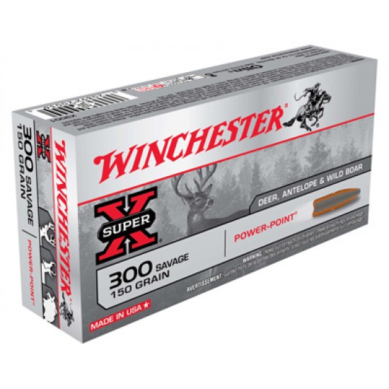 WINCHESTER AMMO SUPER-X .300 SAVAGE 150GR. POWER POINT 20-PACK