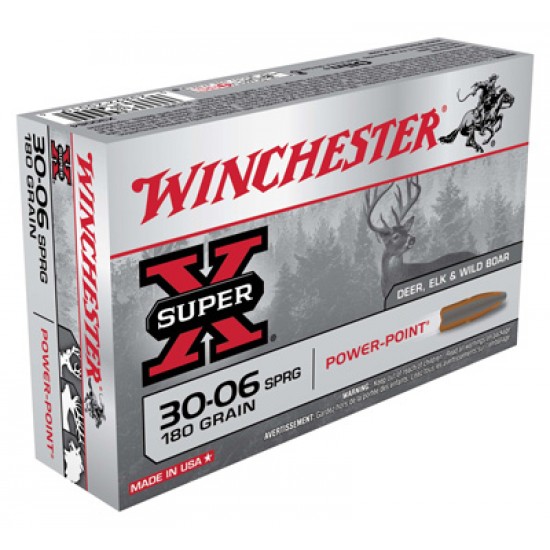 WINCHESTER AMMO SUPER-X .30-06 180GR. POWER POINT 20-PACK