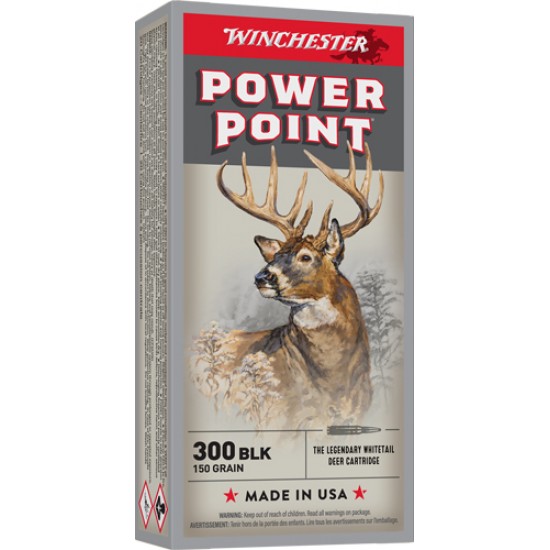 WINCHESTER 300 AAC 150GR POWER POINT 20RD 10BX/CS