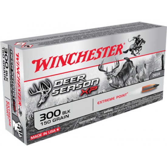 WINCHESTER AMMO DEER SEASON .300AAC BO 150GR. EXTREME POINT 20-PK
