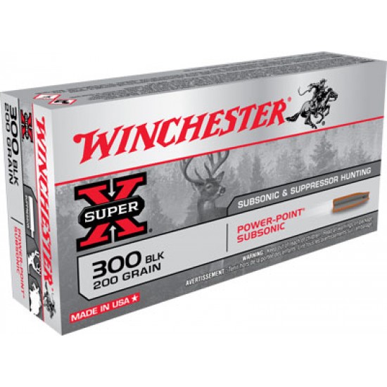 WINCHESTER AMMO SUBSONIC EXP .300AAC 200GR. SUBSONIC EXP HP 20-PACK