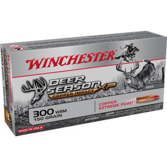 WINCHESTER AMMO DEER SEASON .300WSM150GR. XP COPPER IMPACT 20-PK