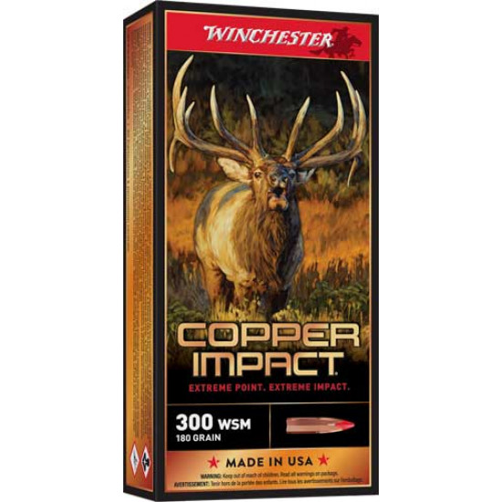 WINCHESTER AMMO DEER SEASON .300WSM180GR. XP COPPER IMPACT 20-PK