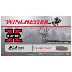WINCHESTER AMMO SUPER-X .303 BRITISH 180GR. POWER POINT 20-PACK