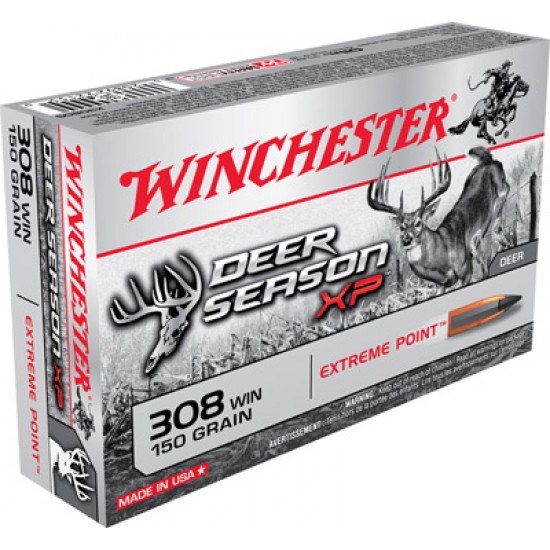 WINCHESTER AMMO DEER XP .308WIN 150GR. EXTREME POINT 20 PACK