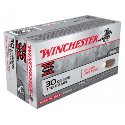 WINCHESTER AMMO SUPER-X .30 CARBINE 110GR. HOLLOW SOFT POINT 50-PK