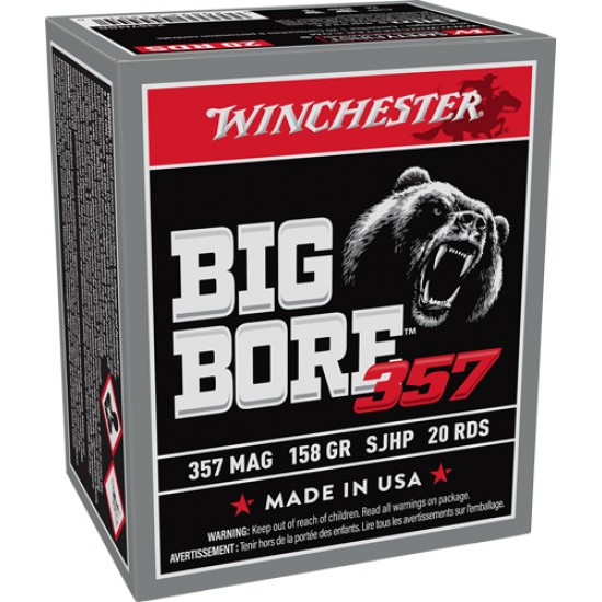WINCHESTER BIG BORE 357MAG 158GR JHP CS 20RD 10BX/CS