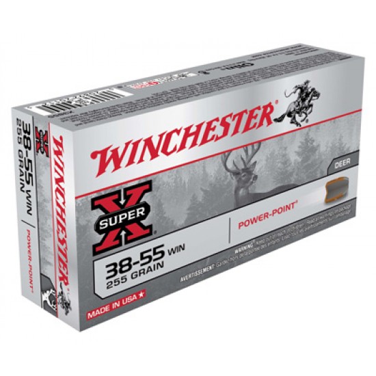 WINCHESTER AMMO SUPER-X .38-55 WIN. 255GR. POWER POINT-FP 20-PACK