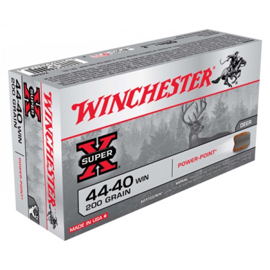 WINCHESTER AMMO SUPER-X .44-40 WIN. 200GR. POWER POINT-FP 50-PACK