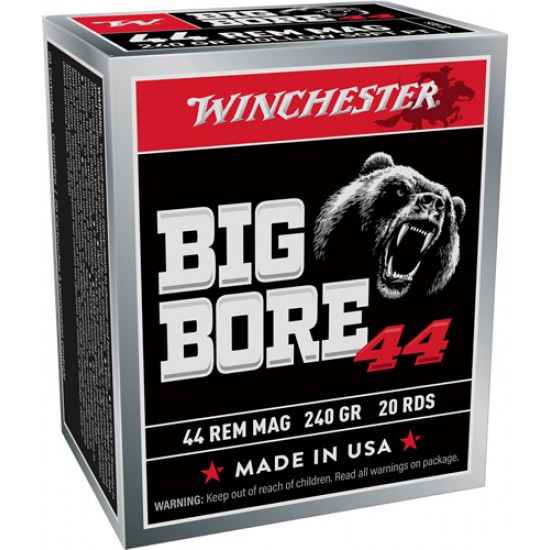 WINCHESTER BIG BORE 44MAG 240GR JHP CS 20RD 10BX/CS